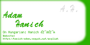 adam hanich business card